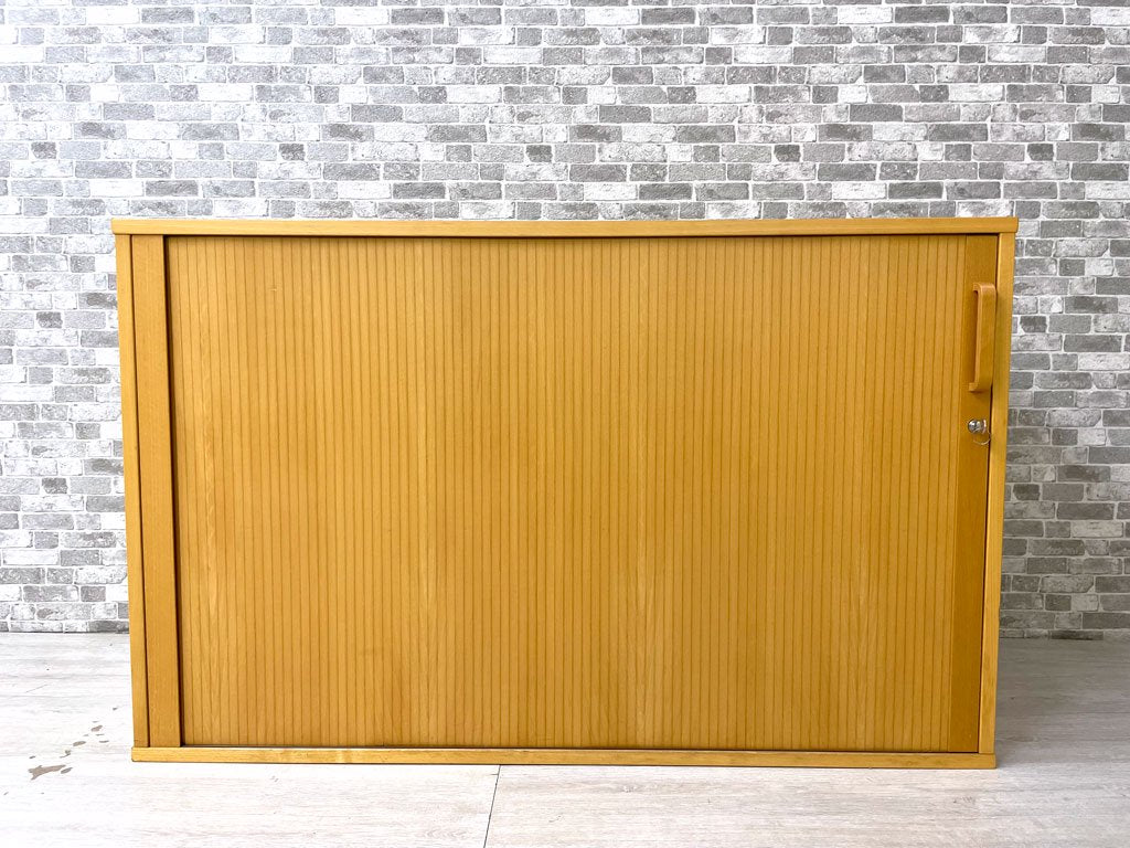 ラボファ Labofa ビーチ材 蛇腹扉 キャビネット ストレージ 鍵付き デンマーク製 北欧家具 台座なし B ●