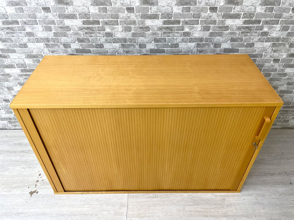 ラボファ Labofa ビーチ材 蛇腹扉 キャビネット ストレージ 鍵付き デンマーク製 北欧家具 台座なし B ●