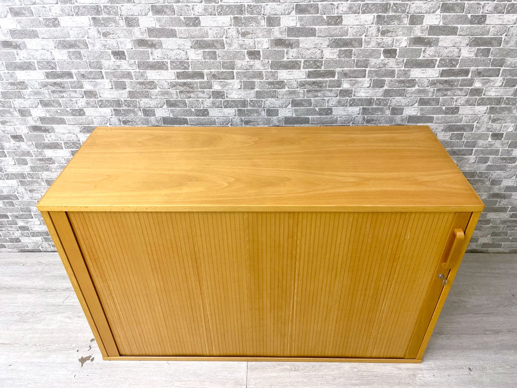ラボファ Labofa ビーチ材 蛇腹扉 キャビネット ストレージ 鍵付き デンマーク製 北欧家具 台座なし A ●
