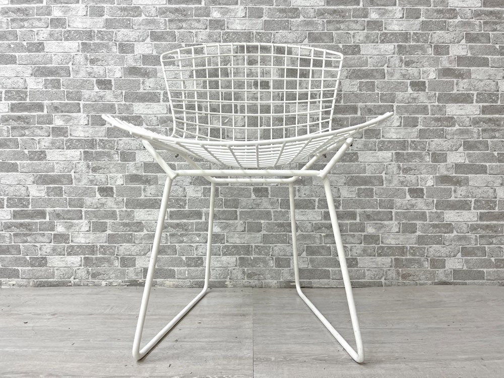 ノル Knoll 420 サイドチェア 420 Side chair ワイヤーチェア ホワイト ハリー・ベルトイア ミッドセンチュリー 名作椅子 ビンテージ ●