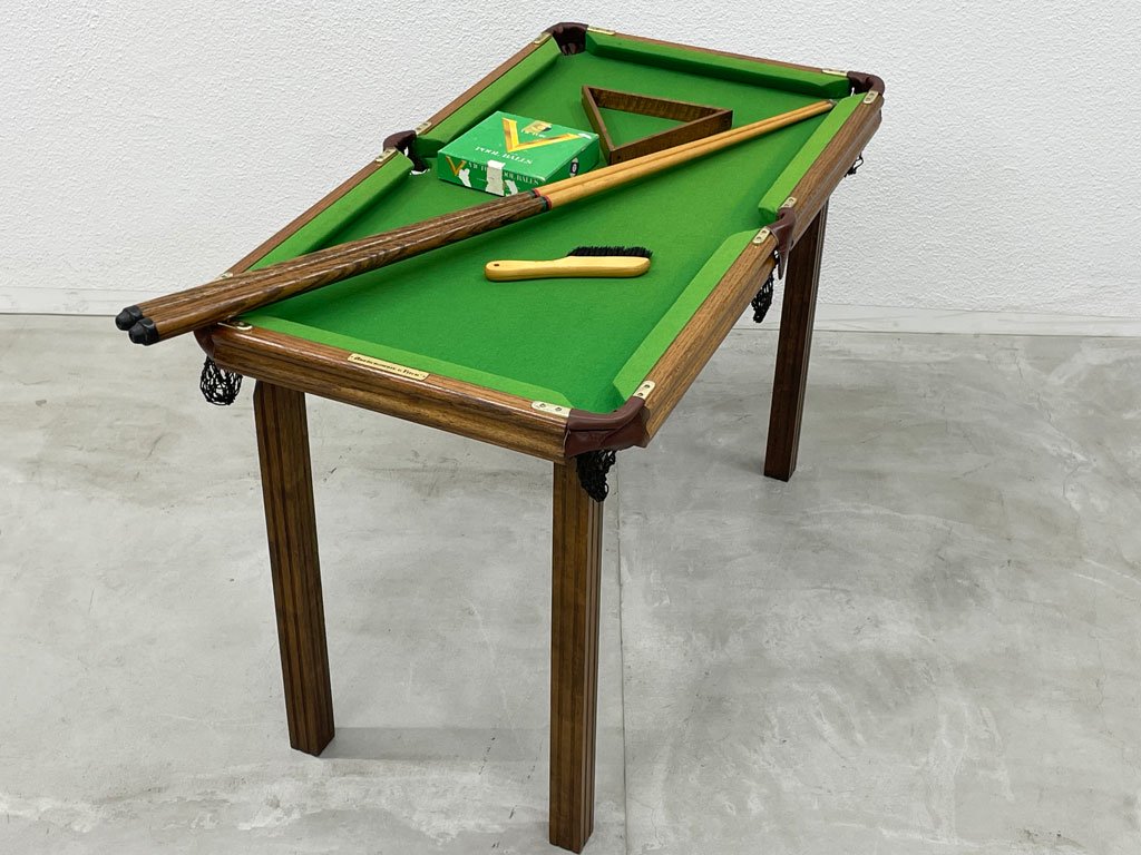 アバクロンビー＆フィッチ Abercrombie & Fitch ミニチュア ビリヤードテーブル Miniature Pool Table ボール キューセット アメリカン雑貨 〓