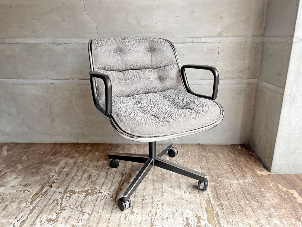 ノル Knoll ポロックチェア Pollock Chair エグゼクティブチェア 4本脚 昇降機能 ファブリック チャールズ・ポロック 名作椅子 ミッドセンチュリー ♪