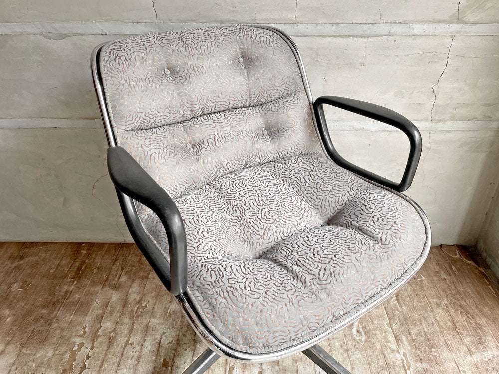 ノル Knoll ポロックチェア Pollock Chair エグゼクティブチェア 4本脚 昇降機能 ファブリック チャールズ・ポロック 名作椅子 ミッドセンチュリー ♪