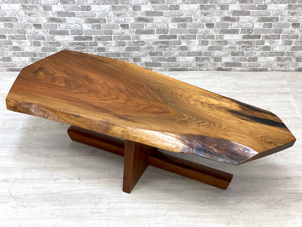 桜製作所 ミングレン 1 MINGUREN 1 ローテーブル ウォールナット無垢材 ジョージ・ナカシマ George Nakashima 焼印有 ●