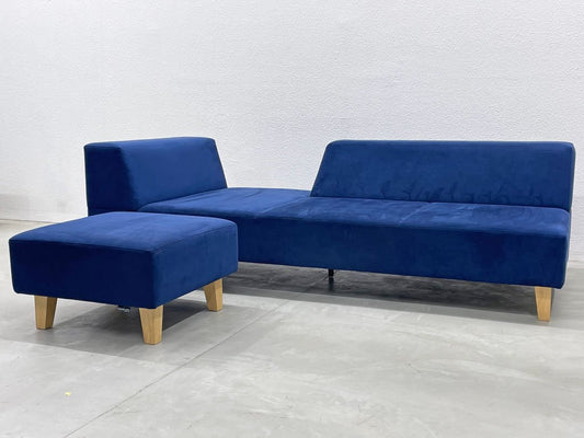 フランネルソファ FLANNEL ピヴォ 3シーター 片アームソファ PIVO ONE ARM SOFAソファ + オットマン モダンデザイン ソファ専門店 総額 約30万円 〓