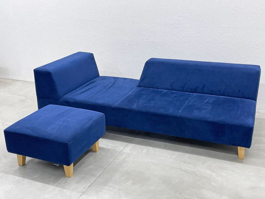 フランネルソファ FLANNEL ピヴォ 3シーター 片アームソファ PIVO ONE ARM SOFAソファ + オットマン モダンデザイン ソファ専門店 総額 約30万円 〓