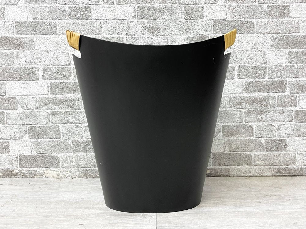オルスコフ ORSKOV スチールペーパーバスケット Steel Paper Basket スチール 籐巻きハンドル ブラック グレテ・バンク ダストボックス 北欧 デンマーク ●