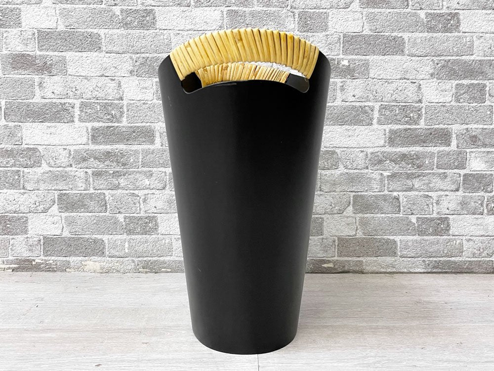 オルスコフ ORSKOV スチールペーパーバスケット Steel Paper Basket スチール 籐巻きハンドル ブラック グレテ・バンク ダストボックス 北欧 デンマーク ●