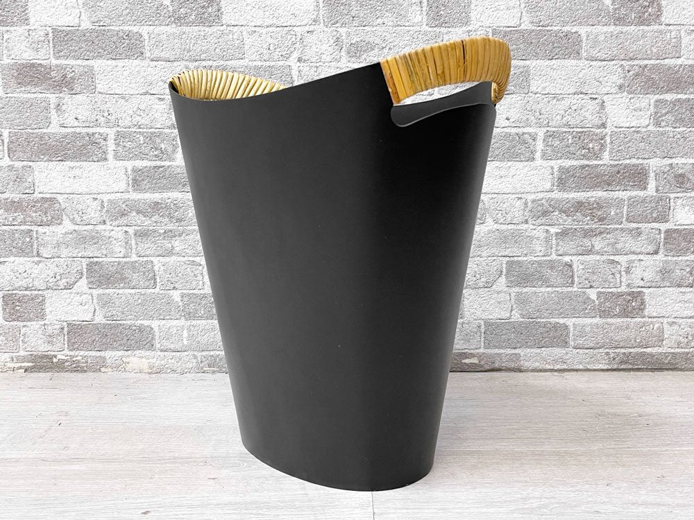 オルスコフ ORSKOV スチールペーパーバスケット Steel Paper Basket スチール 籐巻きハンドル ブラック グレテ・バンク ダストボックス 北欧 デンマーク ●