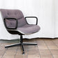 ノル Knoll ポロックチェア Pollock Chair エグゼクティブチェア アーム付き 4本脚  ファブリックシート グレー チャールズ・ポロック オフィスチェア ワークチェア ビンテージ ◇