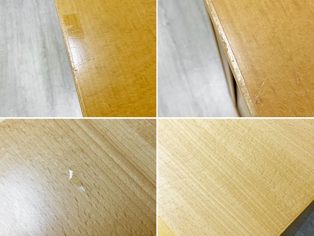 ラボファ Labofa ビーチ材 蛇腹扉 キャビネット ストレージ 鍵付き デンマーク製 北欧家具 台座あり ●