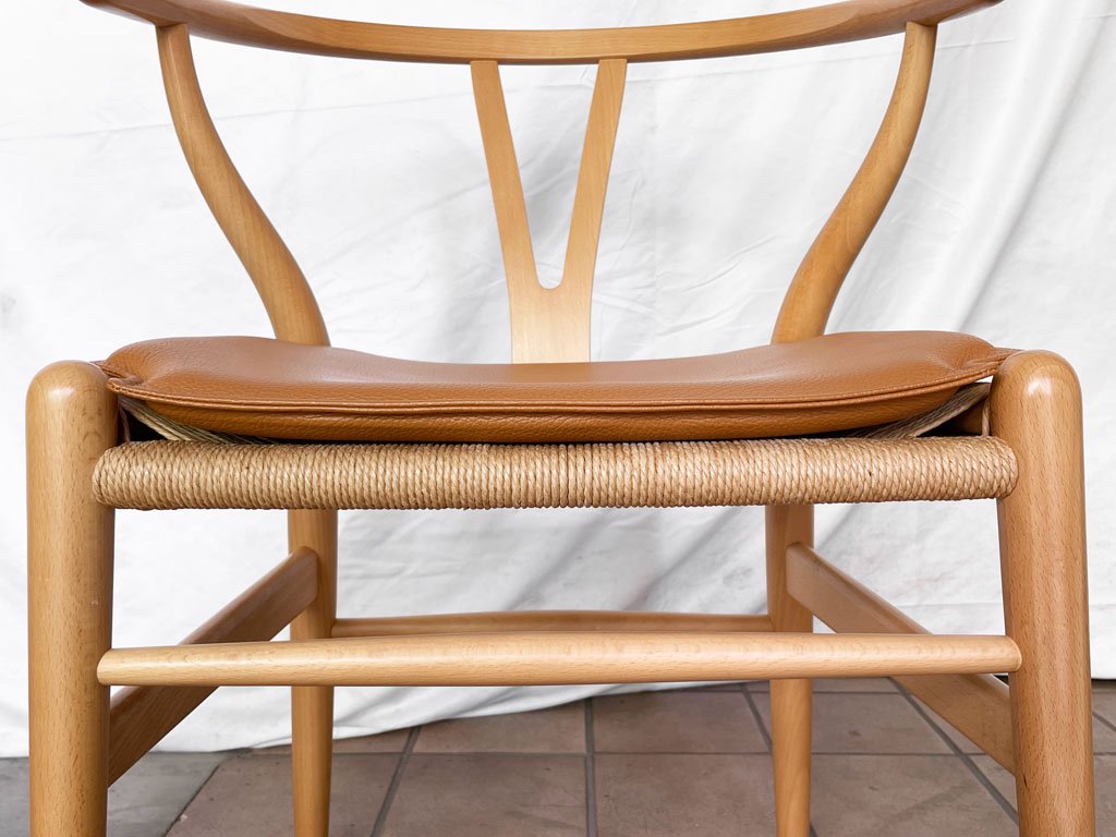 カールハンセン＆サン Carl Hansen & Son Yチェア 専用チェアクッション ゴールデンブラウン レザー 定価￥16,500- ◇