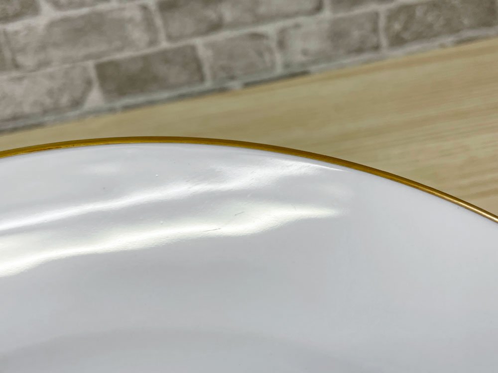 大倉陶園 OKURA ゴールドライン プレート ミート皿 Φ26cm 6点セット 白磁 高級洋食器 ●