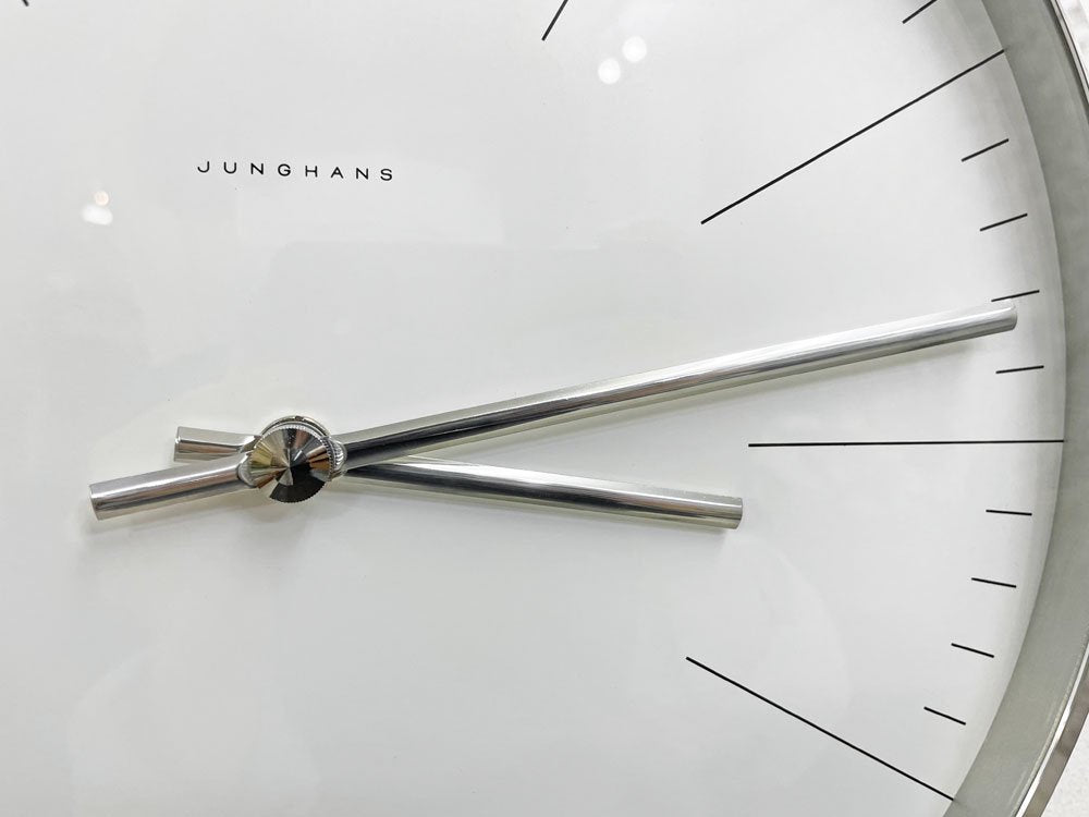 ユンハンス JUNGHANS マックスビル Max Bill ラインダイヤル Line Dial ウォールクロック 壁掛け時計 Φ30cm  ドイツ ●