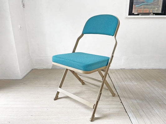 クラリン CLARIN フォールディングチェア FOLDING CHAIR フルクッション 折り畳み ティールカラー US家具 P.F.S.取扱 定価￥30,800- ★