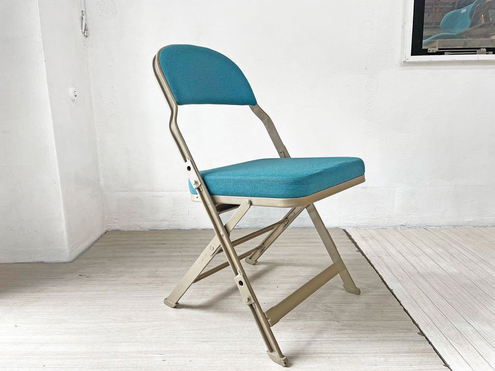 クラリン CLARIN フォールディングチェア FOLDING CHAIR フルクッション 折り畳み ティールカラー US家具 P.F.S.取扱 定価￥30,800- ★