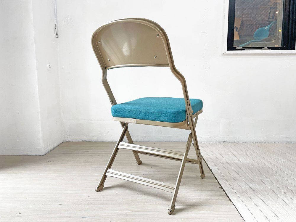 クラリン CLARIN フォールディングチェア FOLDING CHAIR フルクッション 折り畳み ティールカラー US家具 P.F.S.取扱 定価￥30,800- ★