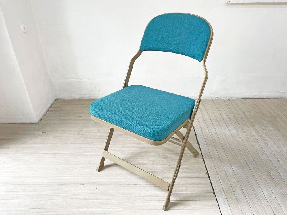 クラリン CLARIN フォールディングチェア FOLDING CHAIR フルクッション 折り畳み ティールカラー US家具 P.F.S.取扱 定価￥30,800- ★