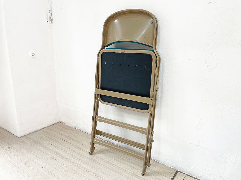 クラリン CLARIN フォールディングチェア FOLDING CHAIR フルクッション 折り畳み ティールカラー US家具 P.F.S.取扱 定価￥30,800- ★