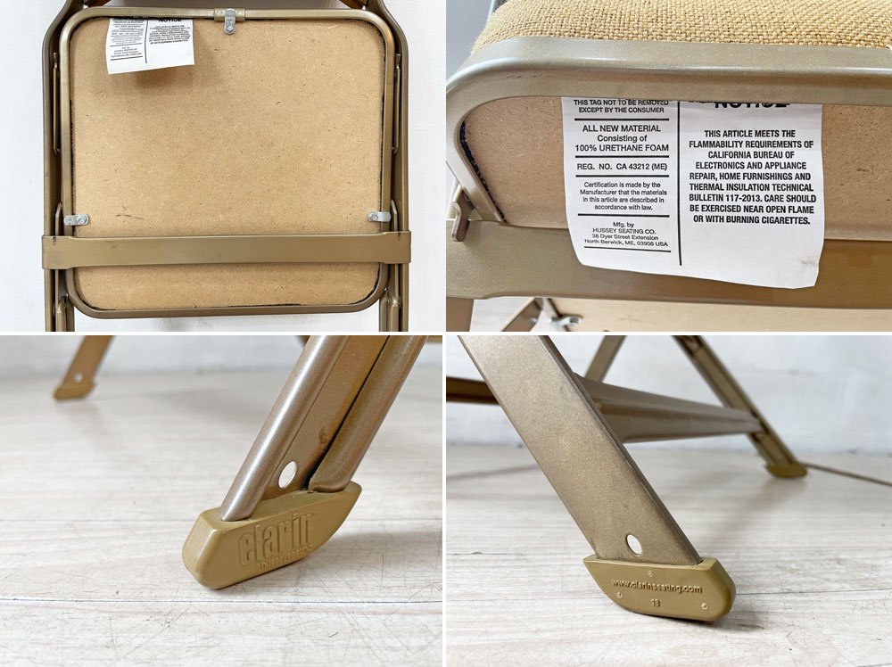 クラリン CLARIN フォールディングチェア FOLDING CHAIR フルクッション 折り畳み アンバーカラー US家具 P.F.S.取扱 定価￥30,800- ★