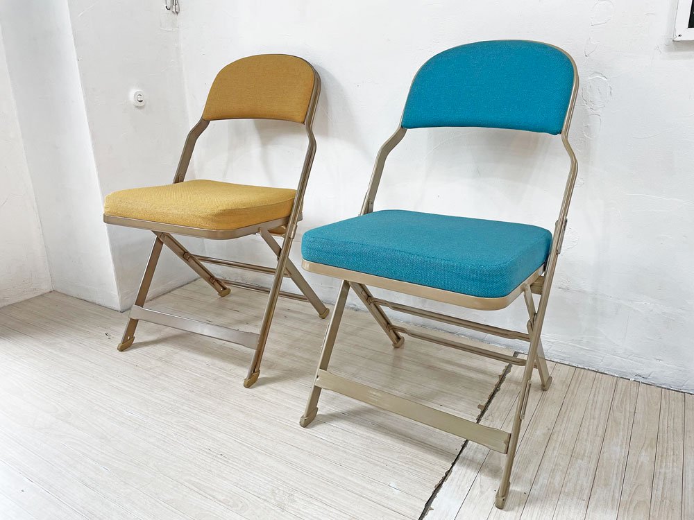 クラリン CLARIN フォールディングチェア FOLDING CHAIR フルクッション 折り畳み アンバーカラー US家具 P.F.S.取扱 定価￥30,800- ★