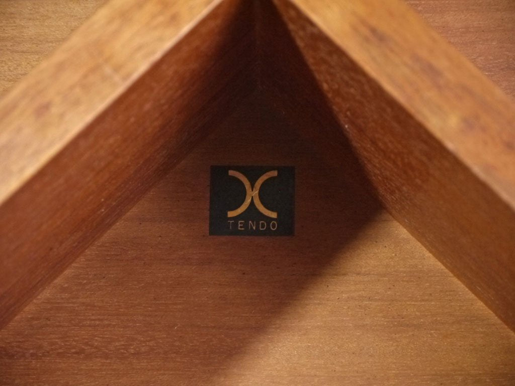 天童木工 Tendo ビンテージ チーク材 ダイニングテーブル スクエア W90cm 長大作 ジャニーズモダン ■