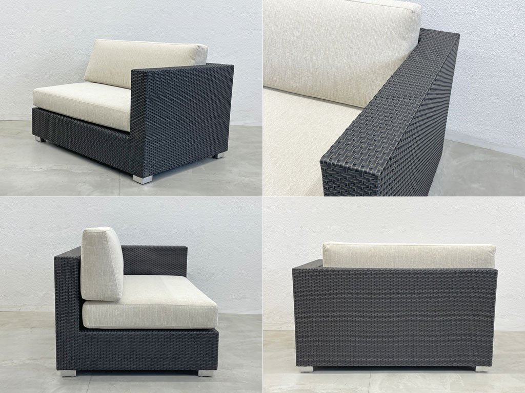 ワイスワイス WISE・WISE ミロ 片アームソファ MIRO SV-107M-R One Arm Sofa アルミ脚 プラスチックコード 屋外使用可能 展示品 定価 230,000円 〓