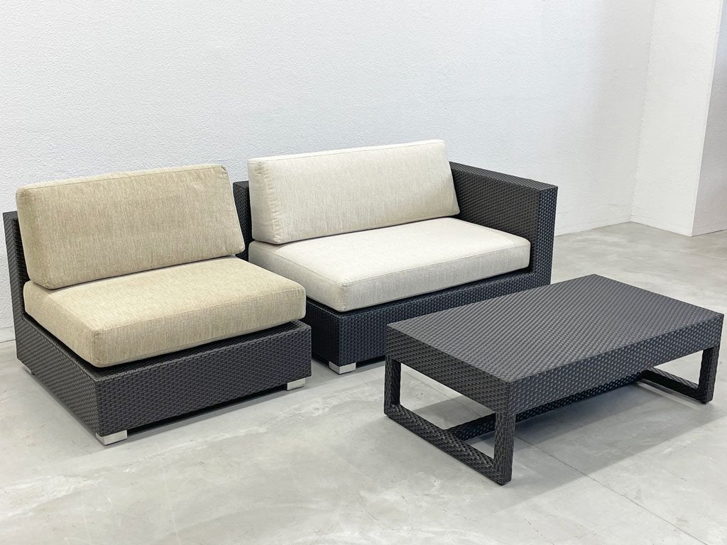 ワイスワイス WISE・WISE ミロ 片アームソファ MIRO SV-107M-R One Arm Sofa アルミ脚 プラスチックコード 屋外使用可能 展示品 定価 230,000円 〓