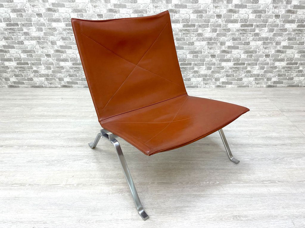 フリッツハンセン Fritz Hansen PK22 ラウンジチェア ポール・ケアホルム エレガンスレザー インディアンレッド 参考価格￥855,800- ●