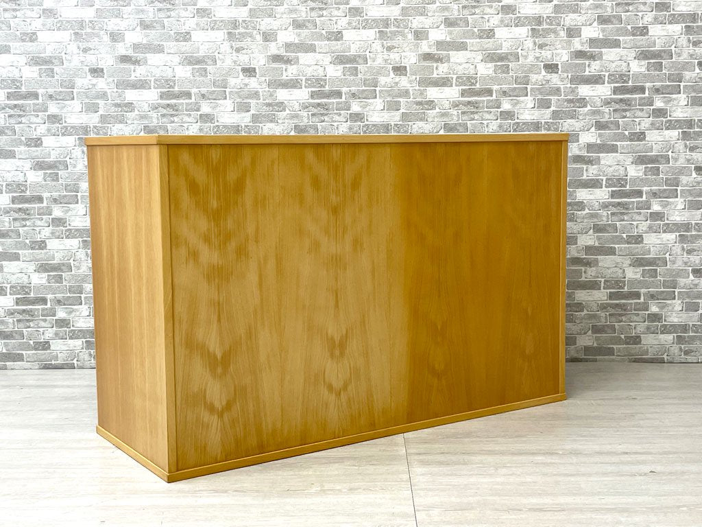 ラボファ Labofa ビーチ材 蛇腹扉 キャビネット ストレージ 鍵付き デンマーク製 北欧家具 台座なし B ●