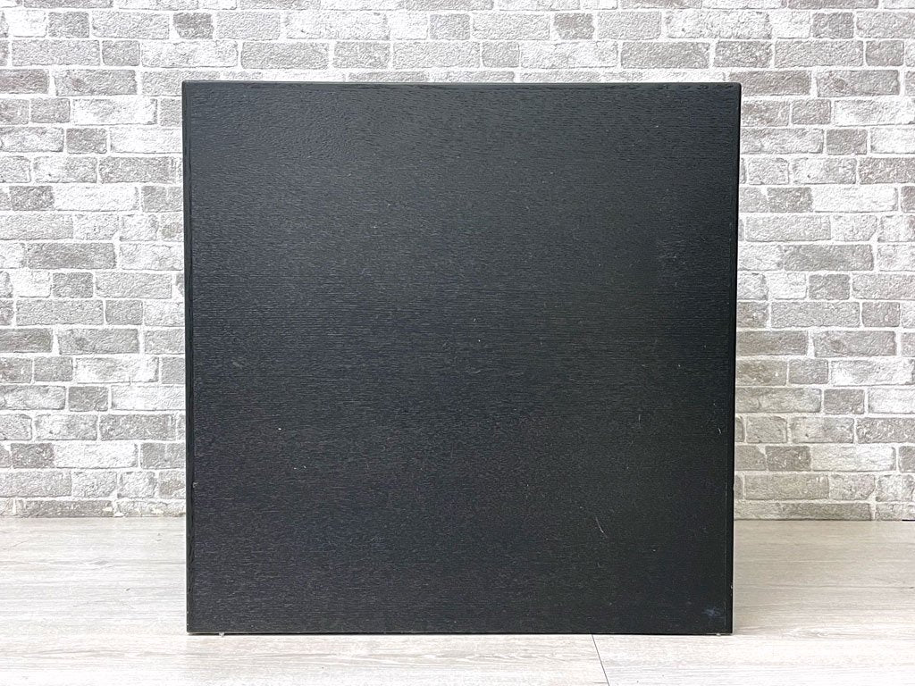 タイム＆スタイル TIME&STYLE フェラン FERRAND サイドテーブル T-163 ガラス製ラック付 ブラック 定価￥75,600- ●