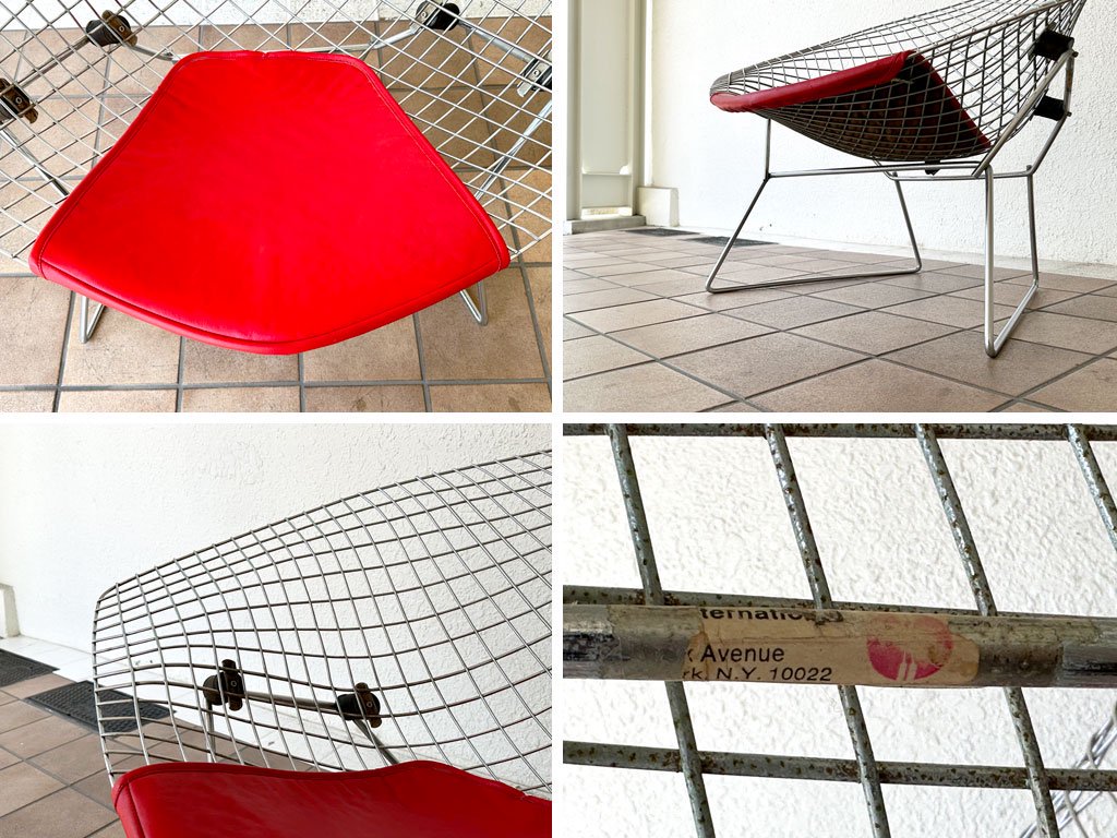 ノル Knoll ダイヤモンドチェア Diamond Chair ラージ ハリー ベルトイア ミッドセンチュリーモダン ビンテージ ◇