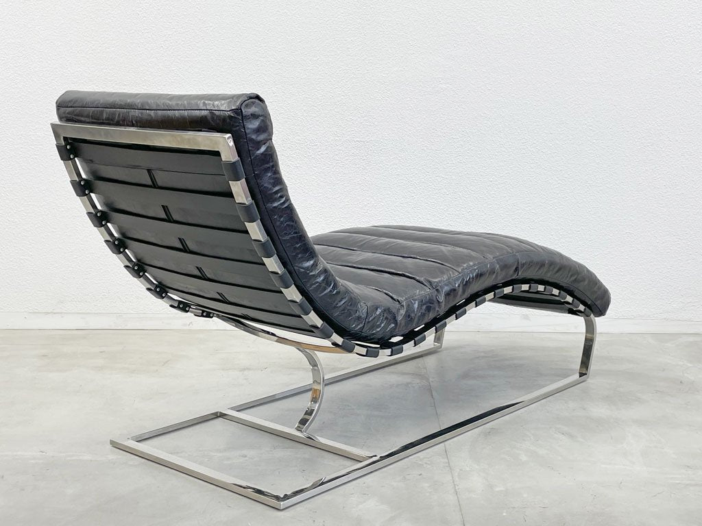 カウォラ Kawola リラックスラウンジャー SIRY Lounger リラックスリージュ Relaxlige ブラック レザーシート シェーズロング ドイツ 〓