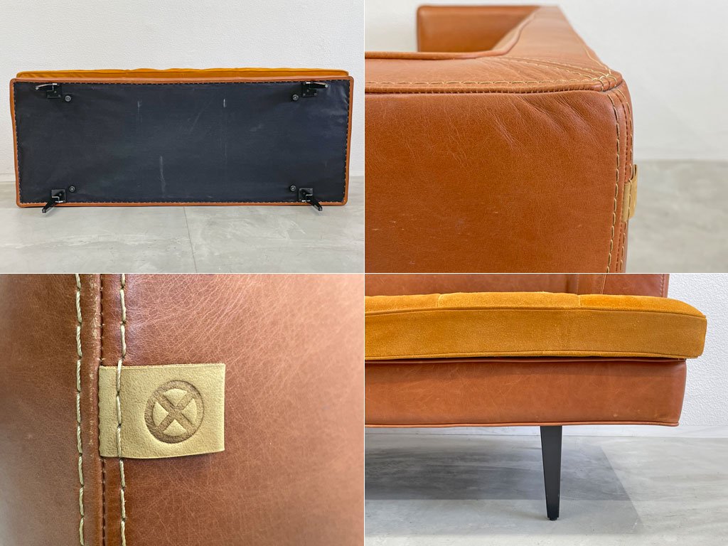 クラッシュゲート CRASH GATE タブーレザーワークス tabu Leather Worksグリム 3シーター ソファ  GRIM SOFA  本革×ヌバック 〓