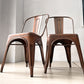 インダストリアルデザイン Industrial Design アームレス サイドチェア ダイニングチェア アンティークコッパー色 店舗什器 工業系 2脚セット  ★