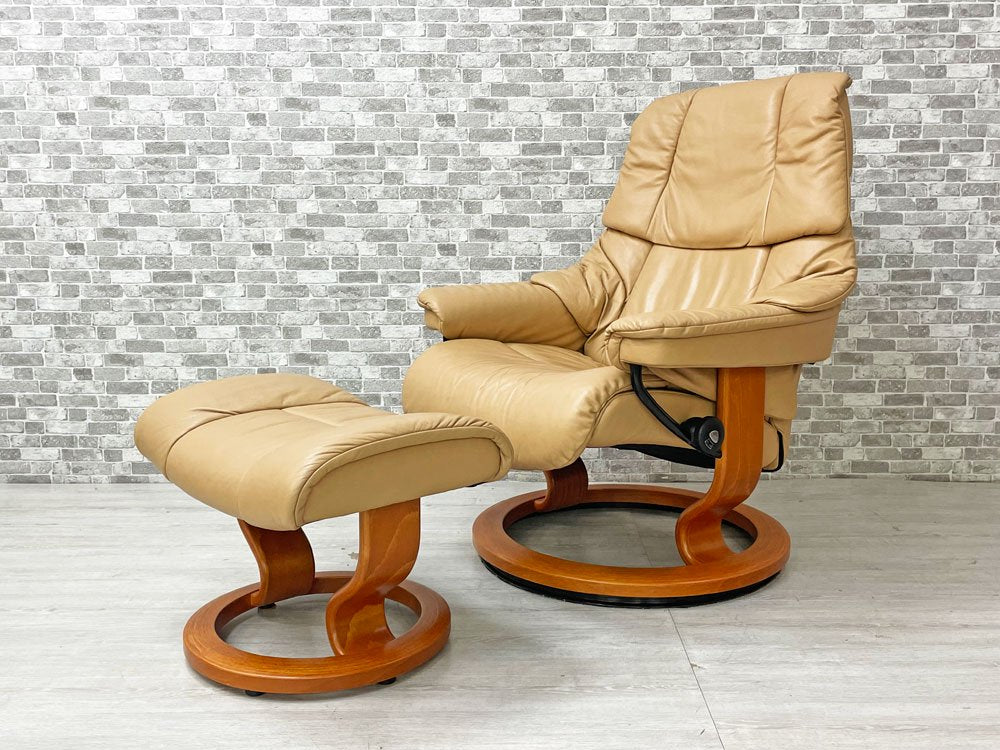 エコーネス EKORNES レノ RENO ストレスレスチェア stressless リクライニングチェア ＆ オットマン 北欧 ノルウェー ●