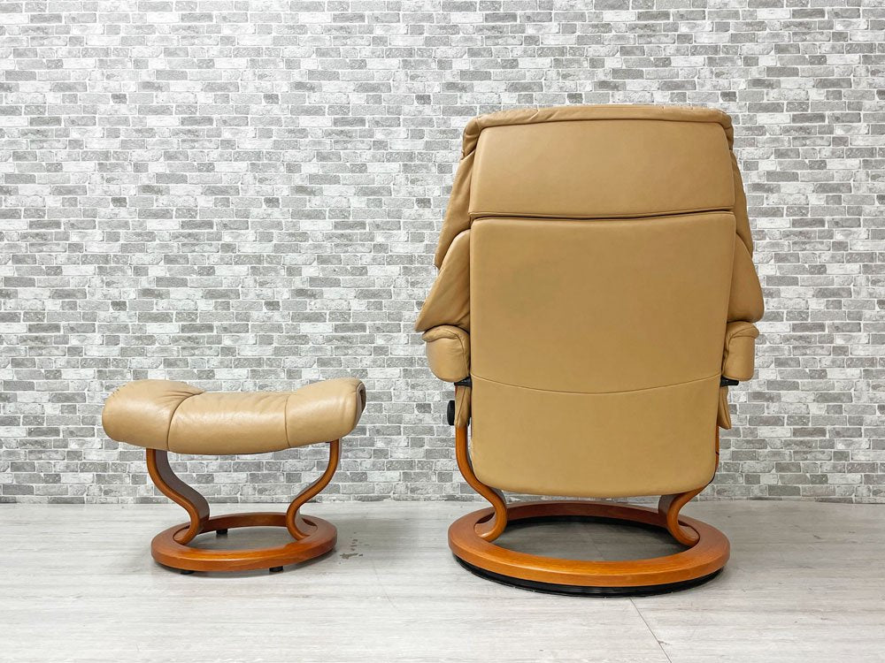 エコーネス EKORNES レノ RENO ストレスレスチェア stressless リクライニングチェア ＆ オットマン 北欧 ノルウェー ●