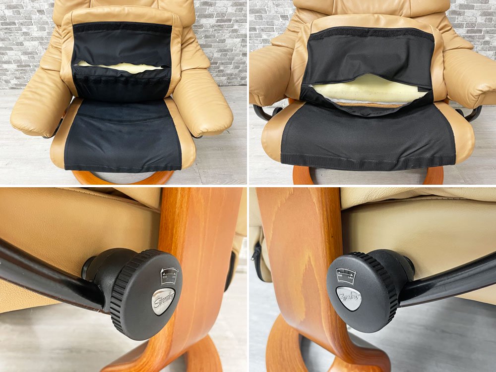 エコーネス EKORNES レノ RENO ストレスレスチェア stressless リクライニングチェア ＆ オットマン 北欧 ノルウェー ●