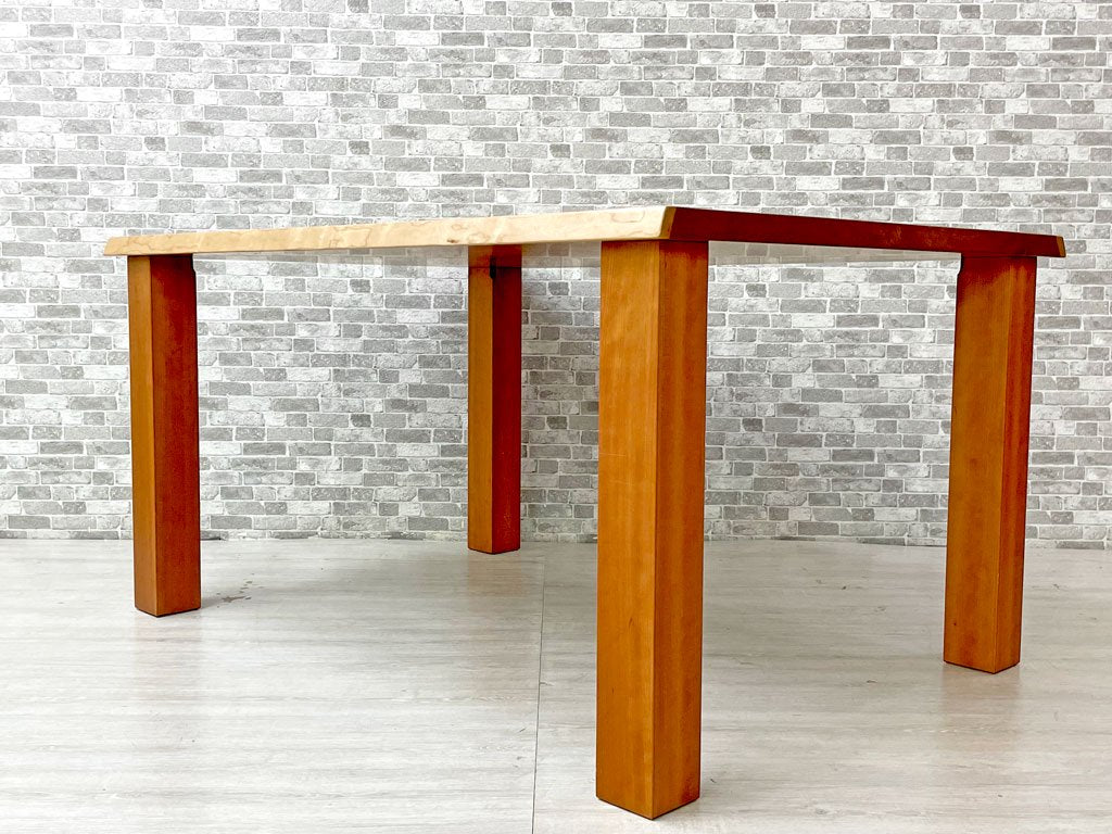 家具蔵 KAGURA テーブル ネイチャー? TABLE NATURE ? ダイニングテーブル チェリー無垢材 耳付き クラフト家具 W135cm ●