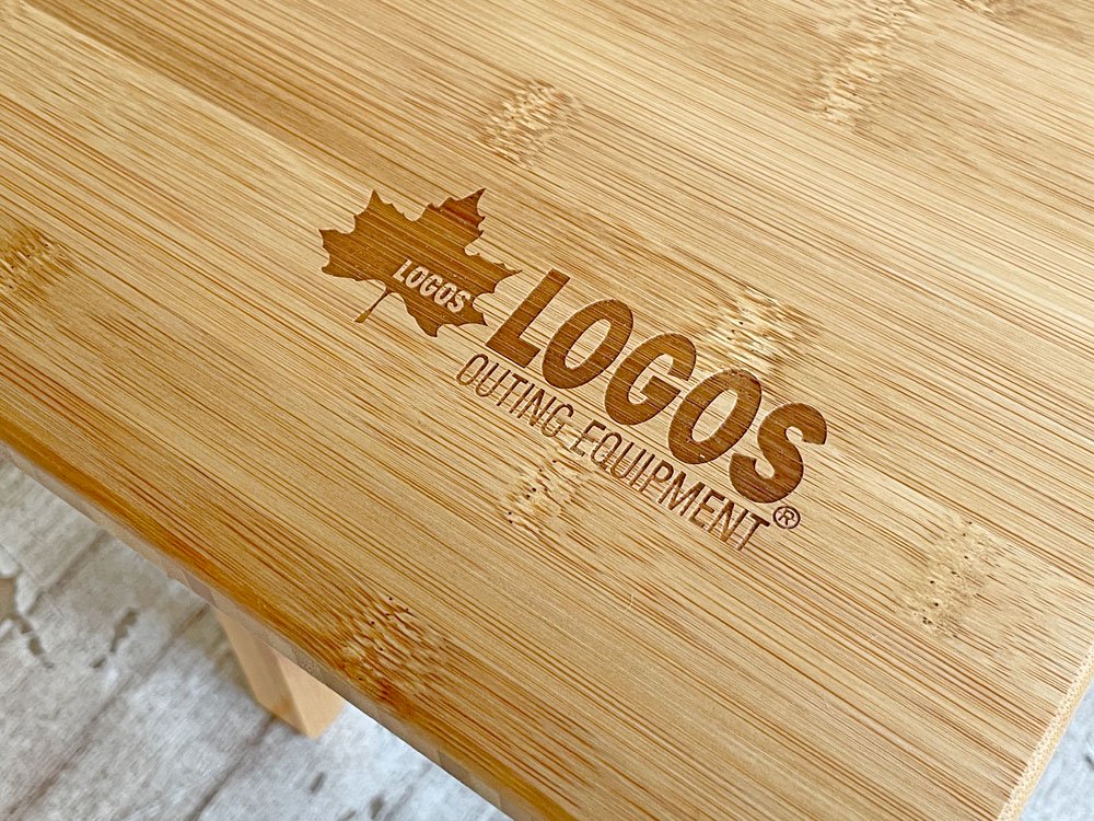 ロゴス LOGOS 木製テーブル Bamboo テーブル 竹製ローテーブル 折りたたみテーブル 収納バッグ付き キャンプギア ♪