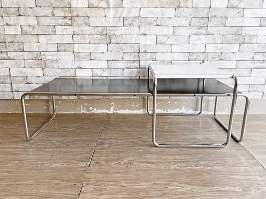 ガヴィーナ GAVINA ラッチオ ラッシオテーブル Laccio Table サイドテーブル＆センターテーブル 2点セット Marcel L Breuer イタリア 70sビンテージ 希少 ●