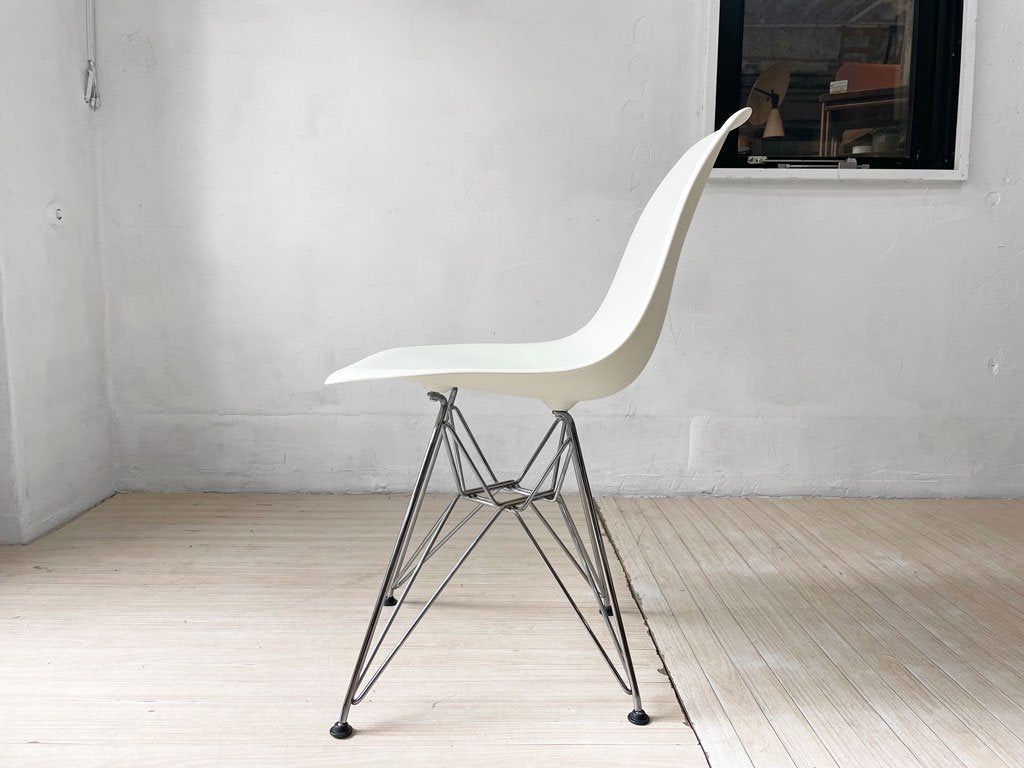 ハーマンミラー Herman Miller サイドシェルチェア ホワイトシェル ポリプロピレン製 エッフェルベース DSR C&R イームズ ミッドセンチュリー 現行品 ★