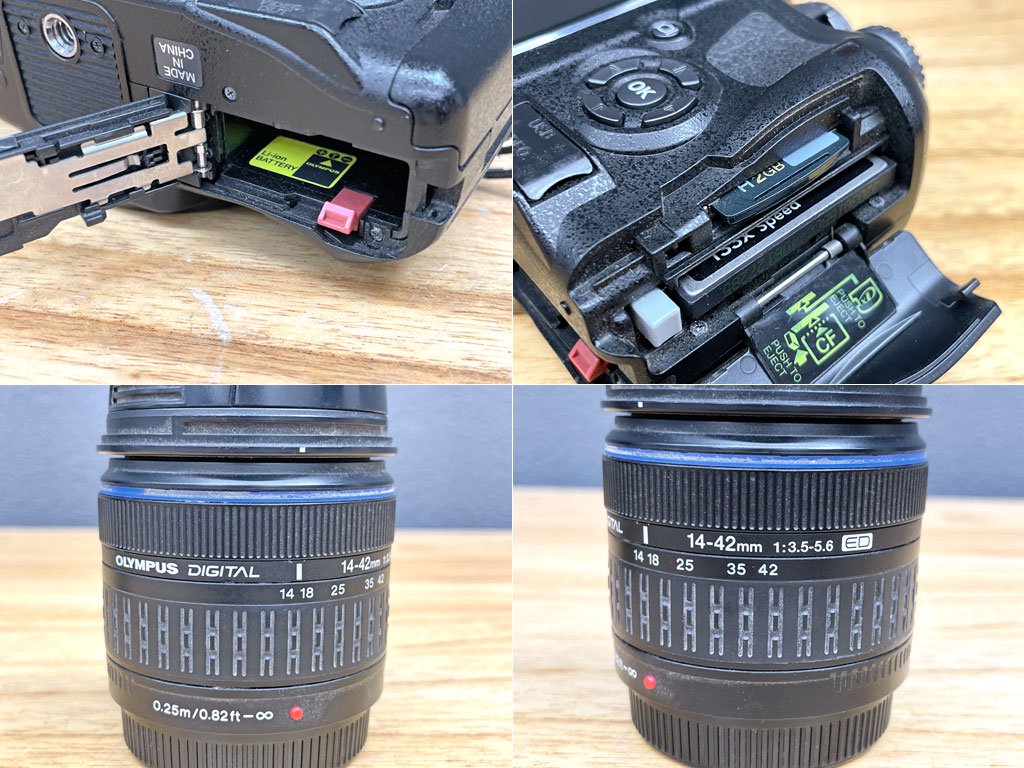 オリンパス OLYMPUS デジタル一眼レフカメラ E-410 標準ズームレンズキット+デジタル35ｍｍマクロレンズ 電源付属品 取説 完動品 〓