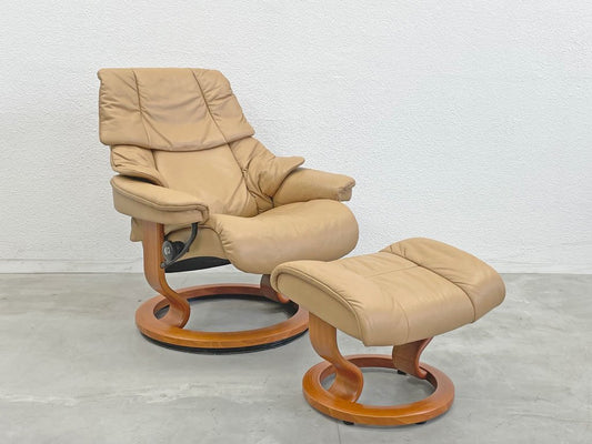 エコーネス EKORNES レノ RENO ストレスレスチェア stressless リクライニングチェア＆オットマン付 ＆オットマン付 〓