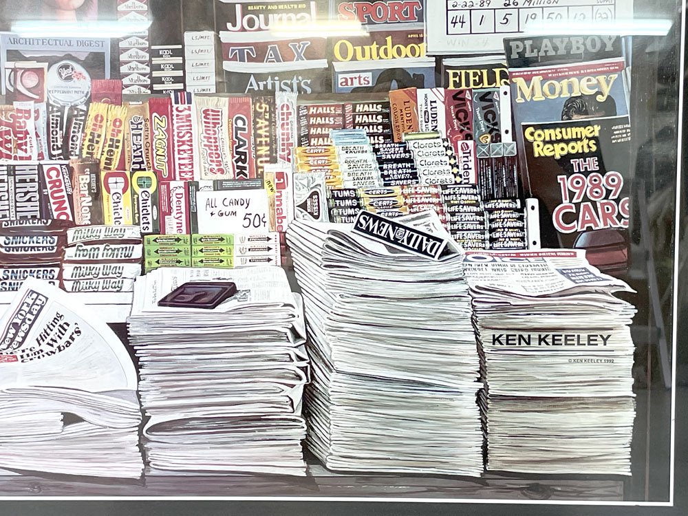 ケン・ケリー KEN KEELEY  ニューススタンド NEWSSTAND ポスター 1992 額装品 アメリカ ●