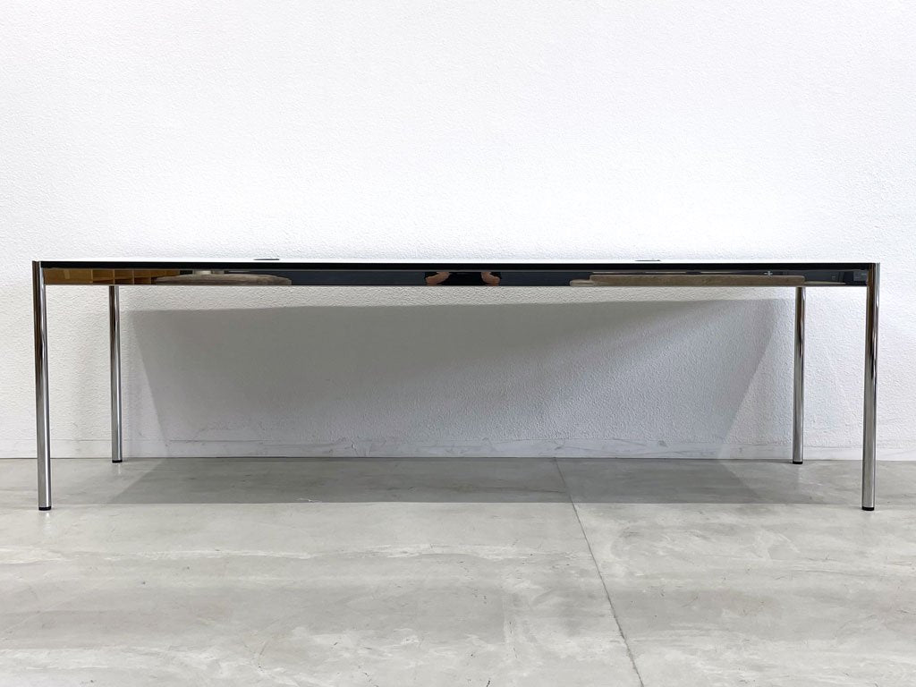 USMハラー USM Haller モジュラーファニチャー Modular Furniture ハラーテーブル ワークデスク W250cm ホワイトラミネート天板 美品 配線孔 〓