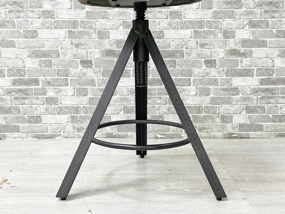 ジャーナルスタンダードファニチャー journal standard Furniture シノン スツール CHINON STOOL 本革 レザー アイアン インダストリアル ●