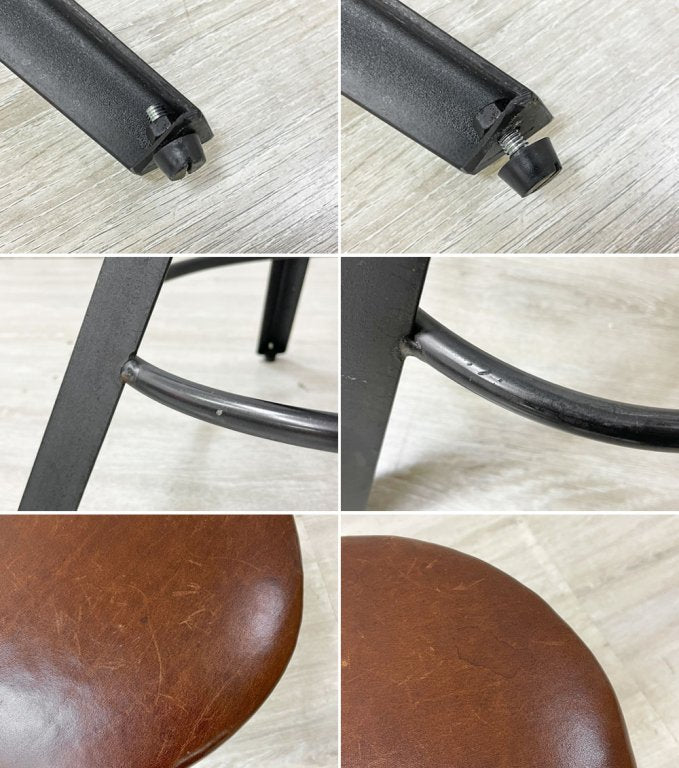 ジャーナルスタンダードファニチャー journal standard Furniture シノン スツール CHINON STOOL 本革 レザー アイアン インダストリアル ●