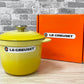 ルクルーゼ Le Creuset ココット エブリィ 18cm ソレイユ 鋳物 鍋 ガス・IH・オーブン対応 箱付き 未使用品 ●