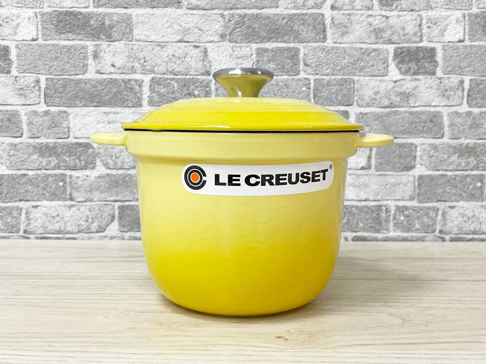 ルクルーゼ Le Creuset ココット エブリィ 18cm ソレイユ 鋳物 鍋 ガス・IH・オーブン対応 箱付き 未使用品 ●